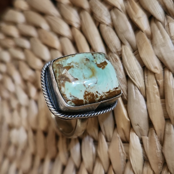 Rare NWOT Native American Navajo  Australian Variscite & Sterling Ring 💍 💚 - Picture 5 of 17